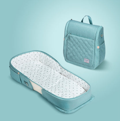 Portable crib can be foldable and mobile anti-pressure