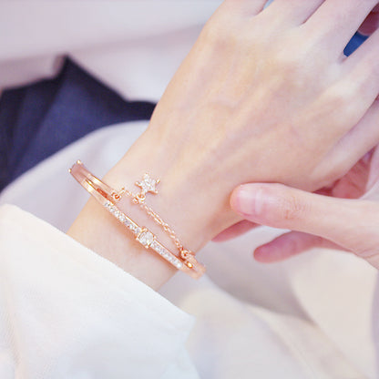 Casual simple running rhinestone atmospheric watch