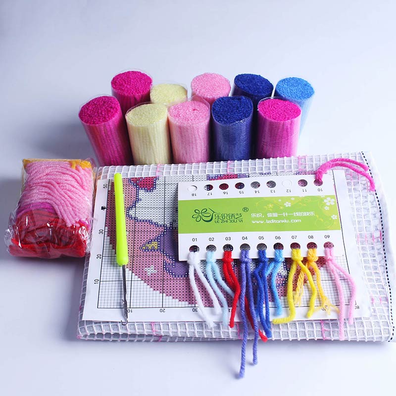 Handmade Wool Embroidered Pillow Diy Material Package