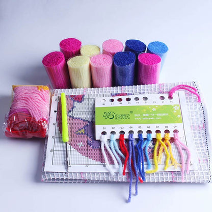 Handmade Wool Embroidered Pillow Diy Material Package