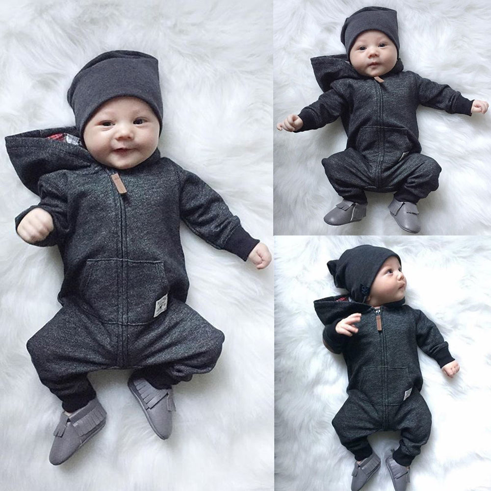 One piece solid color black cool long sleeve