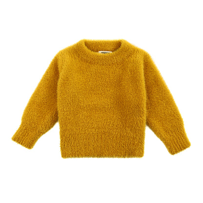 Imitation otter pullover sweater