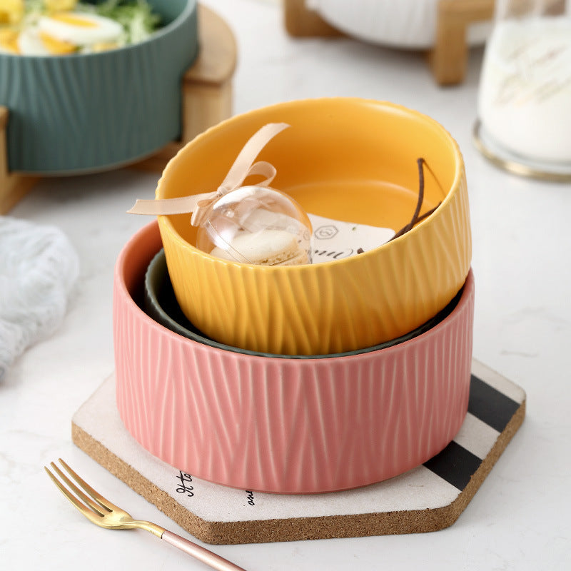 Household Ceramic Tableware Salad Bowl