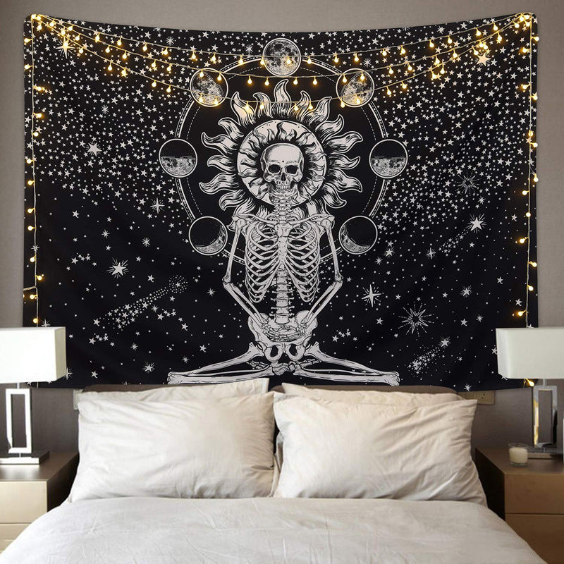 Bedroom decoration background cloth moon and sun print creative tapestry