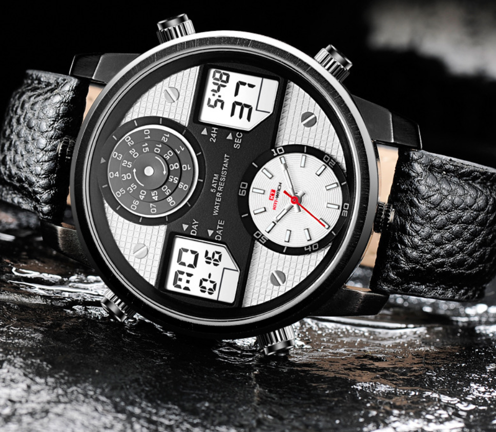 Double display electronic multifunctional quartz