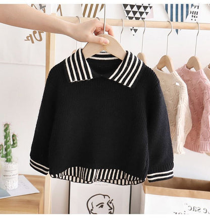 Fashion Simple Children's Solid Color Bottoming Sweater