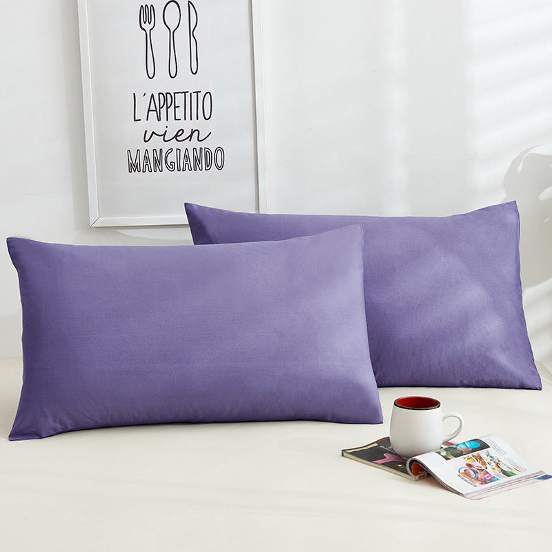 Pure Color Cotton Pillowcases A Pair Of Hotel Hotel Cotton 48X74CM
