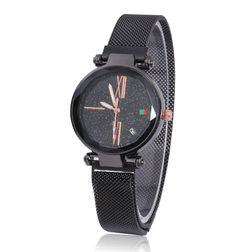 2021 cross-border explosion models Milan magnets starry sky calendar magnet watch fashion Europe and the United States with a quartz watch