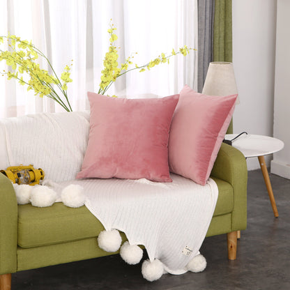 Velvet Solid Color Super Soft Sofa Cushion Children's Room Decoration