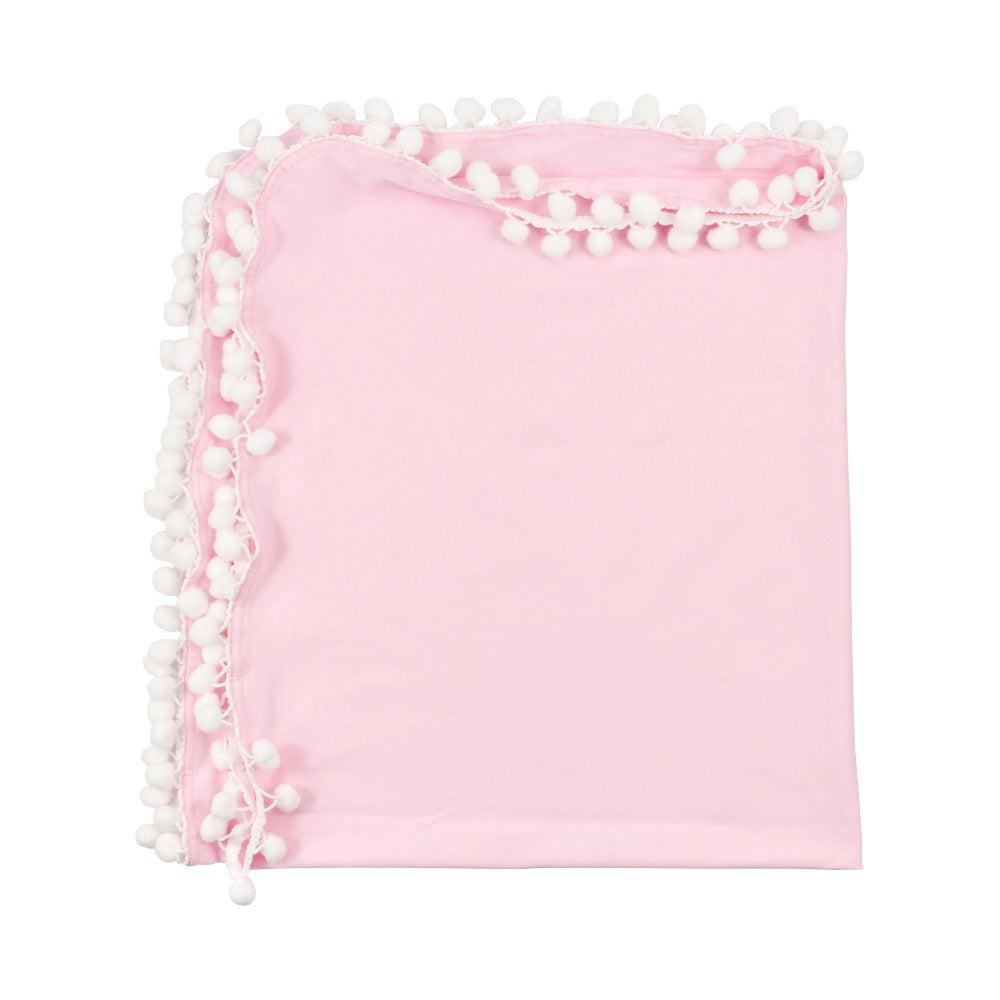Baby Pure Cotton Padded Ball Edge Blanket Covering