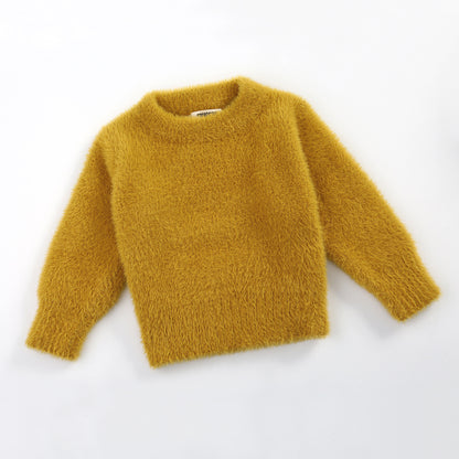 Imitation otter pullover sweater