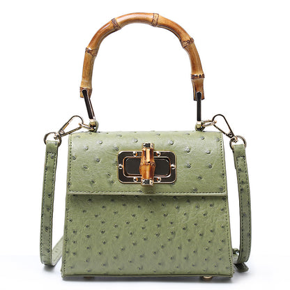 Trapezoid bamboo handbag