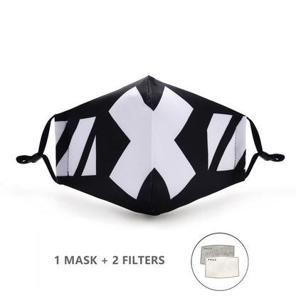 Camouflage mask with earhook print