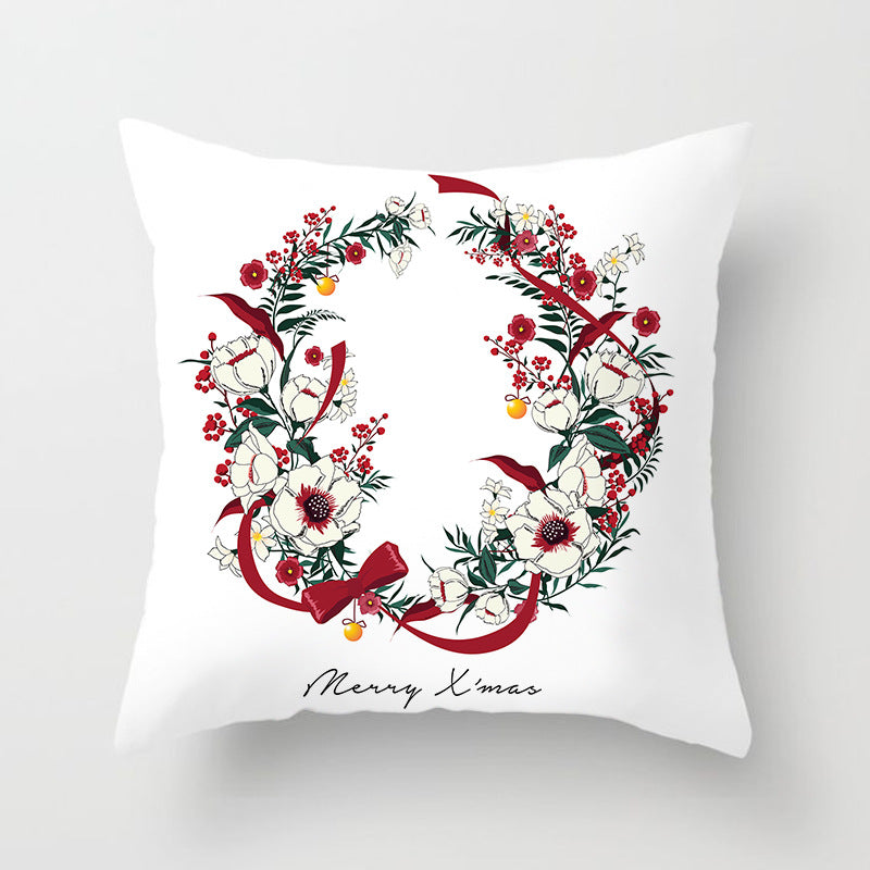 Santa Cartoon Digital Printed Sofa Pillow Cushion