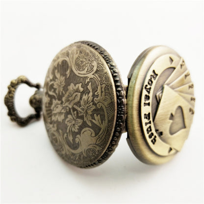 Vintage classic poker card pocket watch