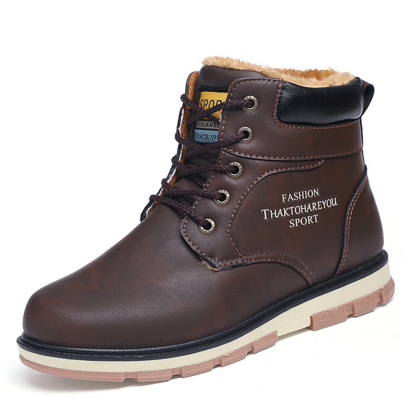 Plush warm work clothes Martin boots