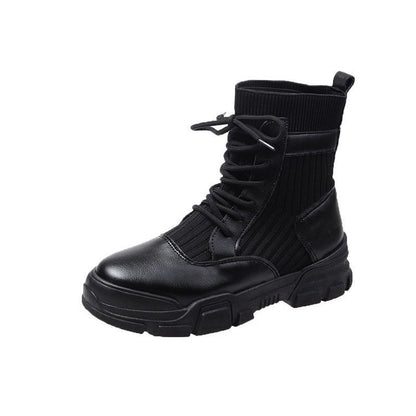 Knit socks boots