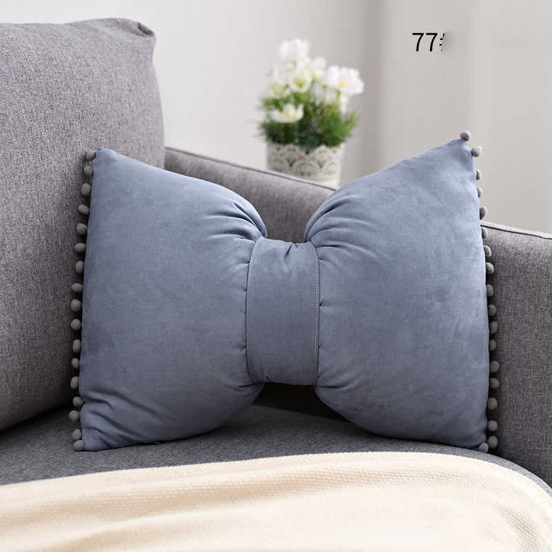 Bow Knot Holds Pillow Lovely Princess Cushion For Leaning On