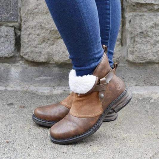Round Head Thick With Female Velvet Short Boots