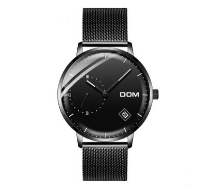 Men's simple quartz watch belt calendar anti-independent second hand sports men's watch