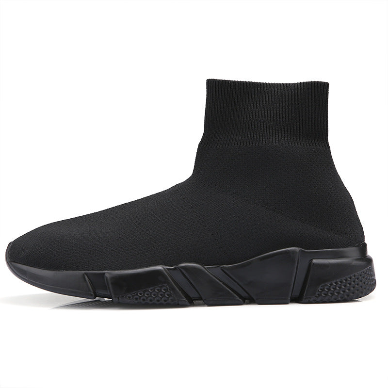 Four Seasons New Casual Shoes Men's Knitted Flying Thread
