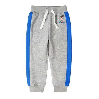 Children's Mid-Waist Rubber Band Belt Sports Casual Pants
