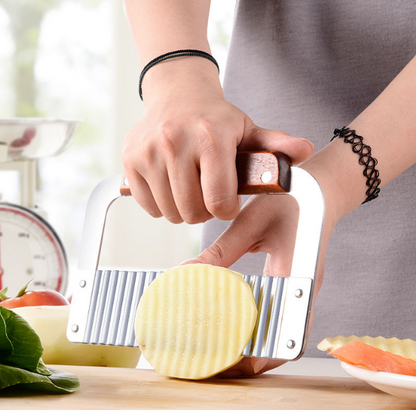Cut potato wave knife