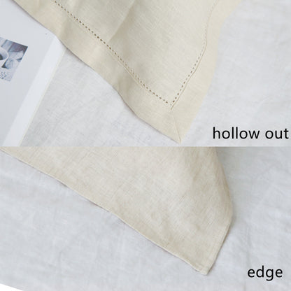 Pure Linen Pillow Towel Breathable Solid Color High-grade