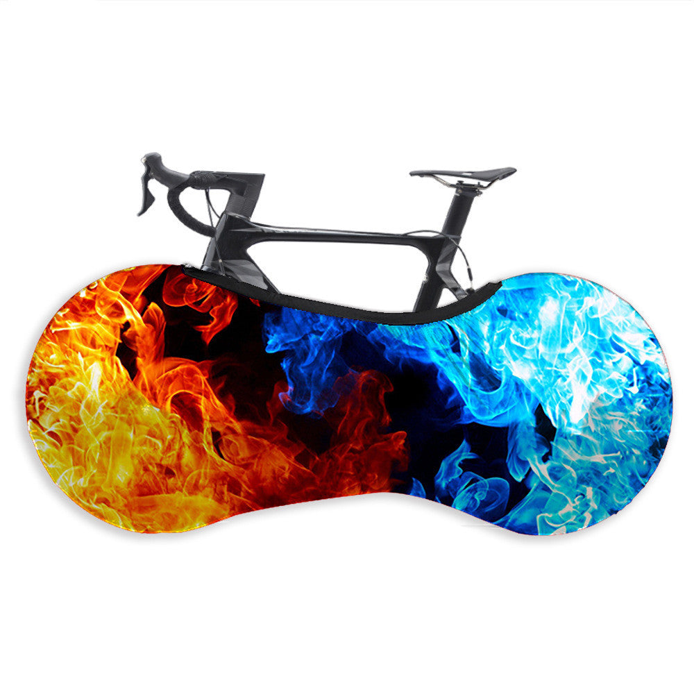 Semi-covering elastic dust cover for bicycle