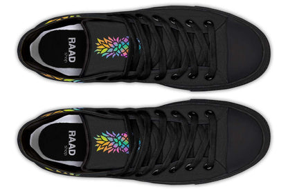 Men's And Women's Fashion Color Printing High-top Canvas Shoes