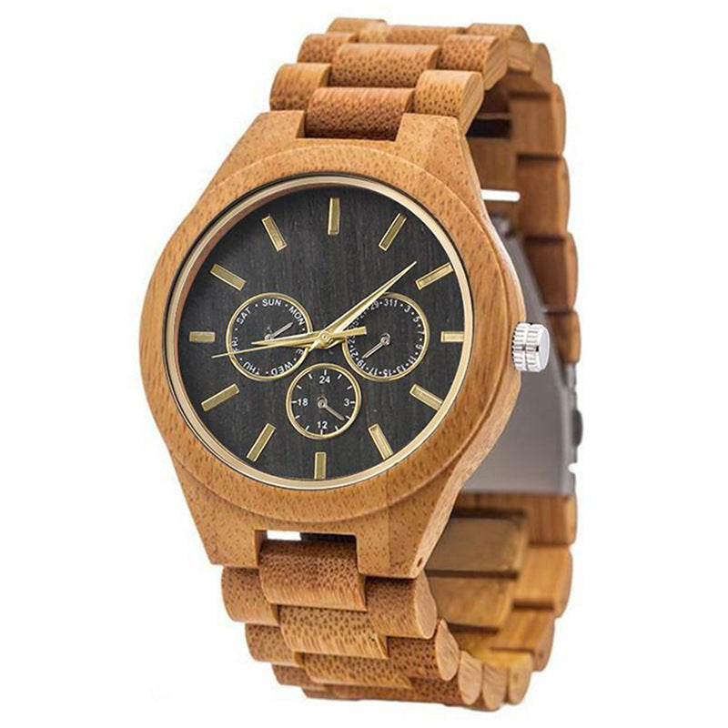 Fashion simple watch All wood walnut quartz watch