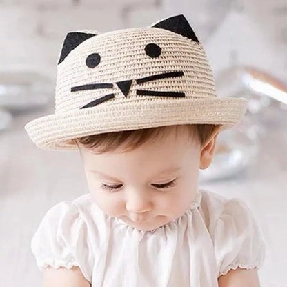 Korean style princess kids sun shade straw hat