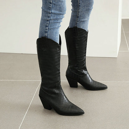 But knee-in-tube thin skinny shoes knight boots