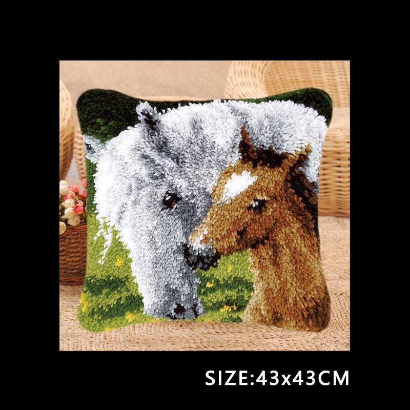 Handmade Wool Embroidered Pillow Diy Material Package