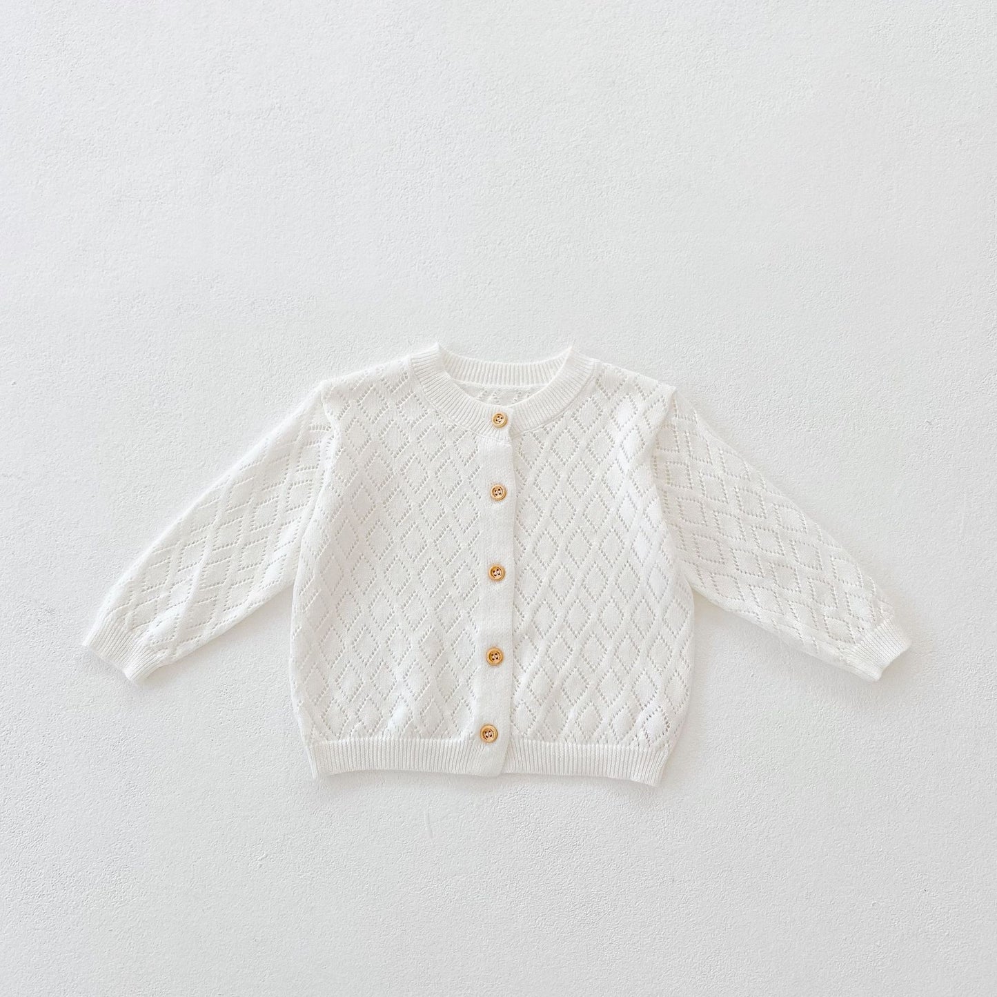 New Sweet Rhombus Hollow Long Sleeve Small Jacket