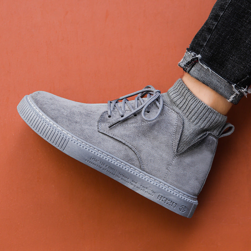High-top British tooling casual shoes