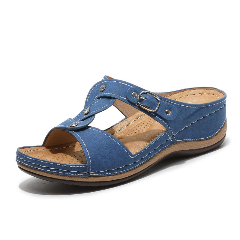 Non-slip cross braided sandals