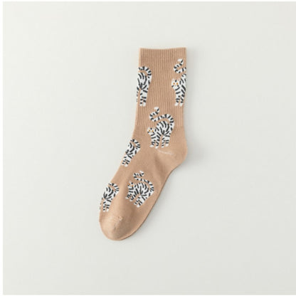 College Style White Cartoon Kitten All-match Fashion