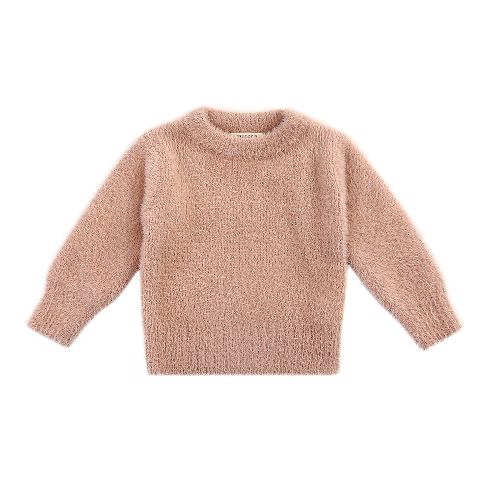 Imitation otter pullover sweater