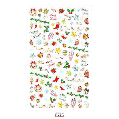 New Nail Sticker Santa Claus Decal Strap Adhesive