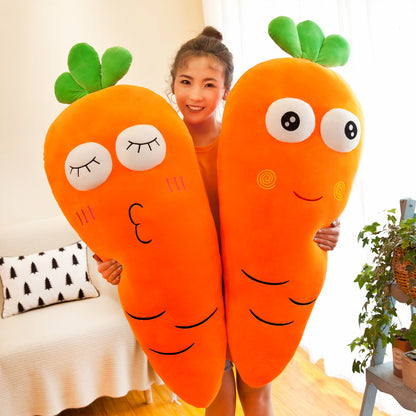 Radish Shape Expression Pillow Plush Toy