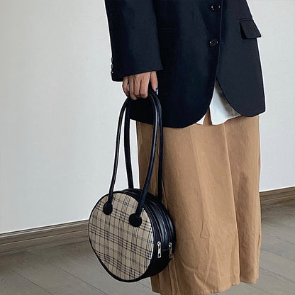 Fashionable round versatile one shoulder bag