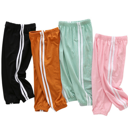 Children's loose ice silk sweatpants