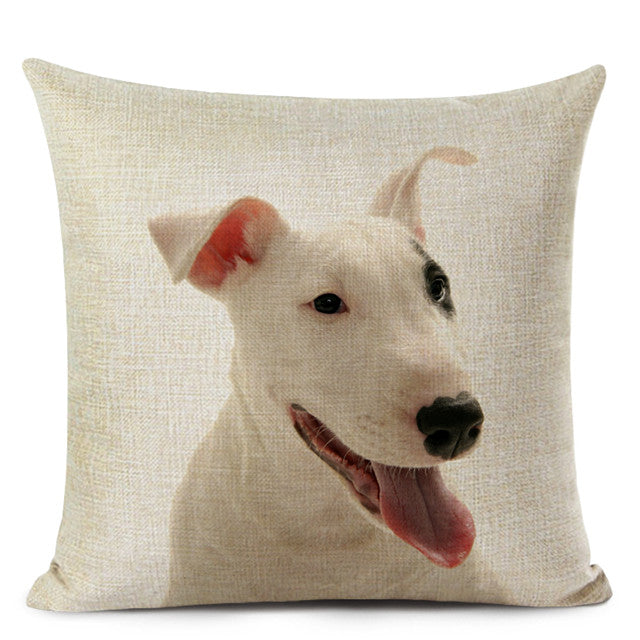 Chinese printed linen pillowcase