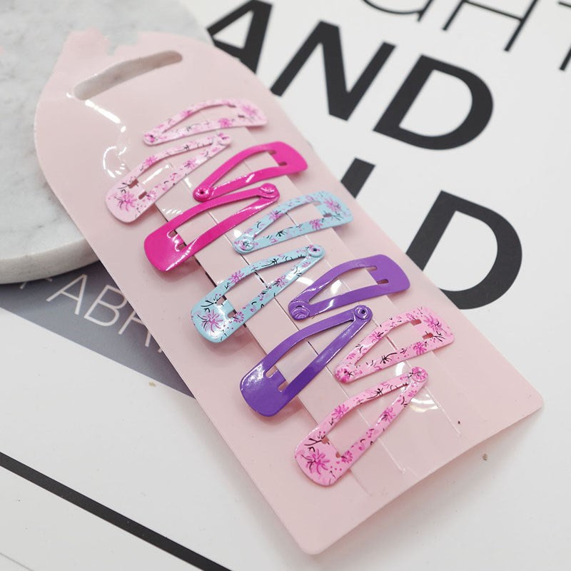 Children's hairpin with printed color paint
