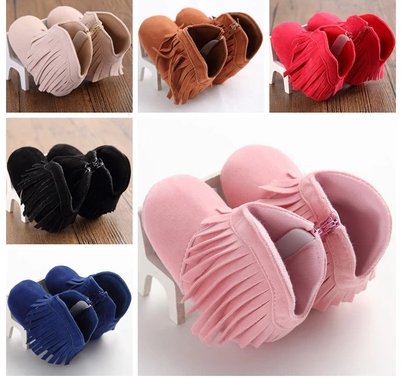 Baby shoes boots foreign trade tassels Velcro baby boots