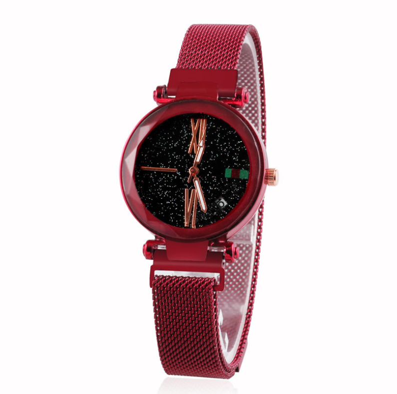 2021 cross-border explosion models Milan magnets starry sky calendar magnet watch fashion Europe and the United States with a quartz watch
