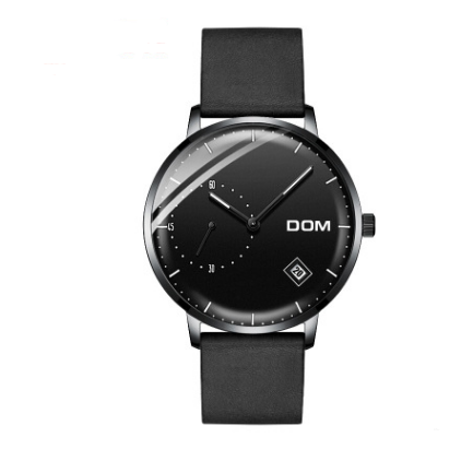 Men's simple quartz watch belt calendar anti-independent second hand sports men's watch