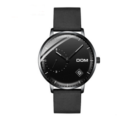 Men's simple quartz watch belt calendar anti-independent second hand sports men's watch