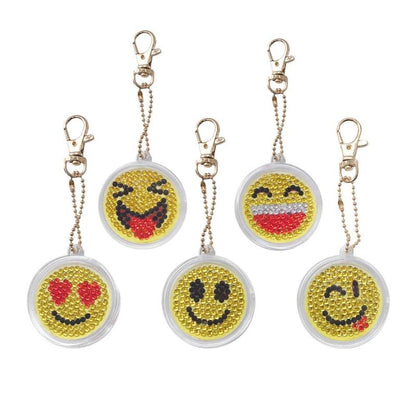 Emoticon bag diamond painting keychain DIY